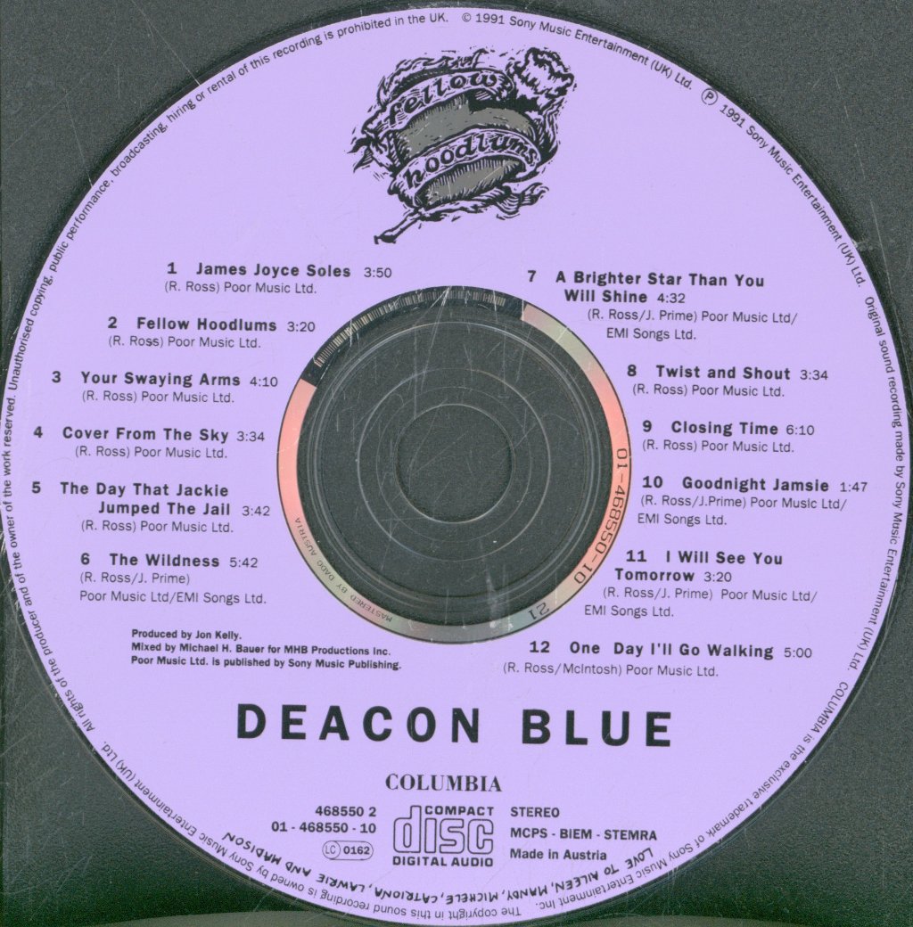 Deacon Blue - Fellow Hoodlums - Cd