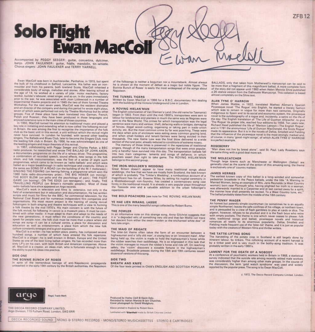 Ewan Maccoll - Solo Flight - Lp