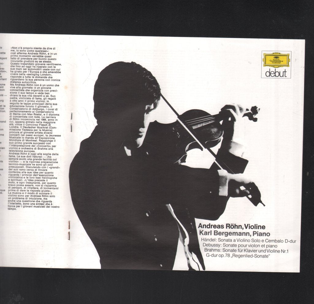 Andreas Rohn / Karl Bergemann - Handel Debussy Brahms - Lp