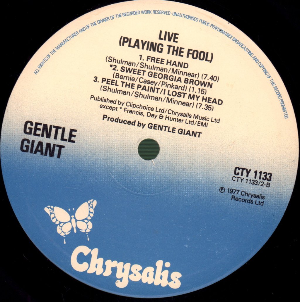 Gentle Giant - Playing The Fool (Live) - Double Lp