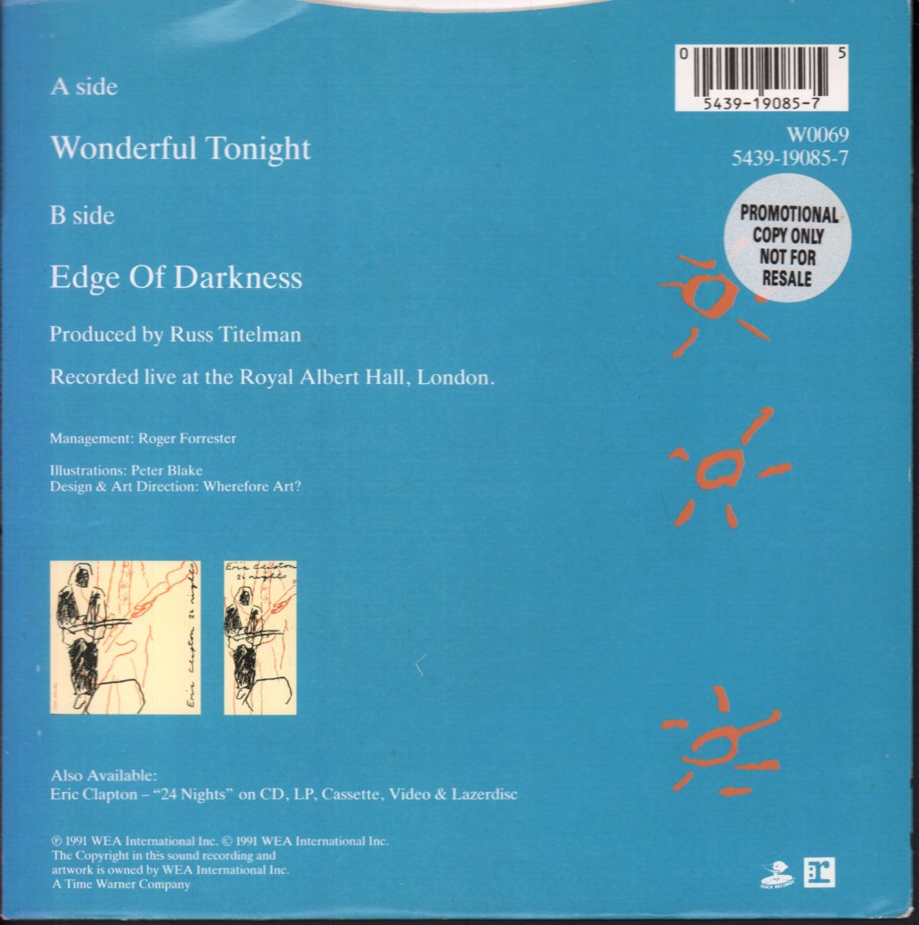 Eric Clapton - Wonderful Tonight - 7 Inch