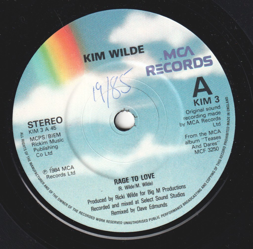 Kim Wilde - Rage To Love - 7 Inch