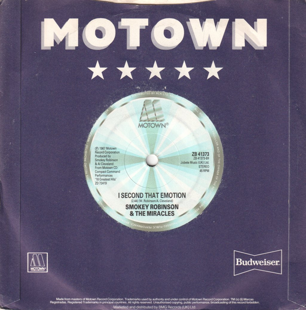 Smokey Robinson And The Miracles - Tracks Of My Tears - 7 Inch
