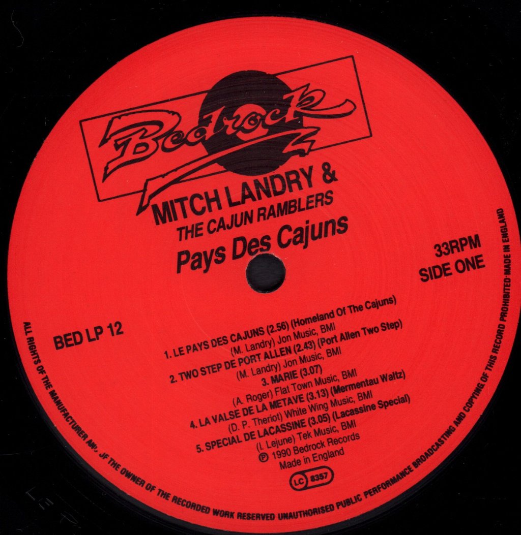 Mitch Landry And The Cajun Ramblers - Pays Des Cajuns - Lp