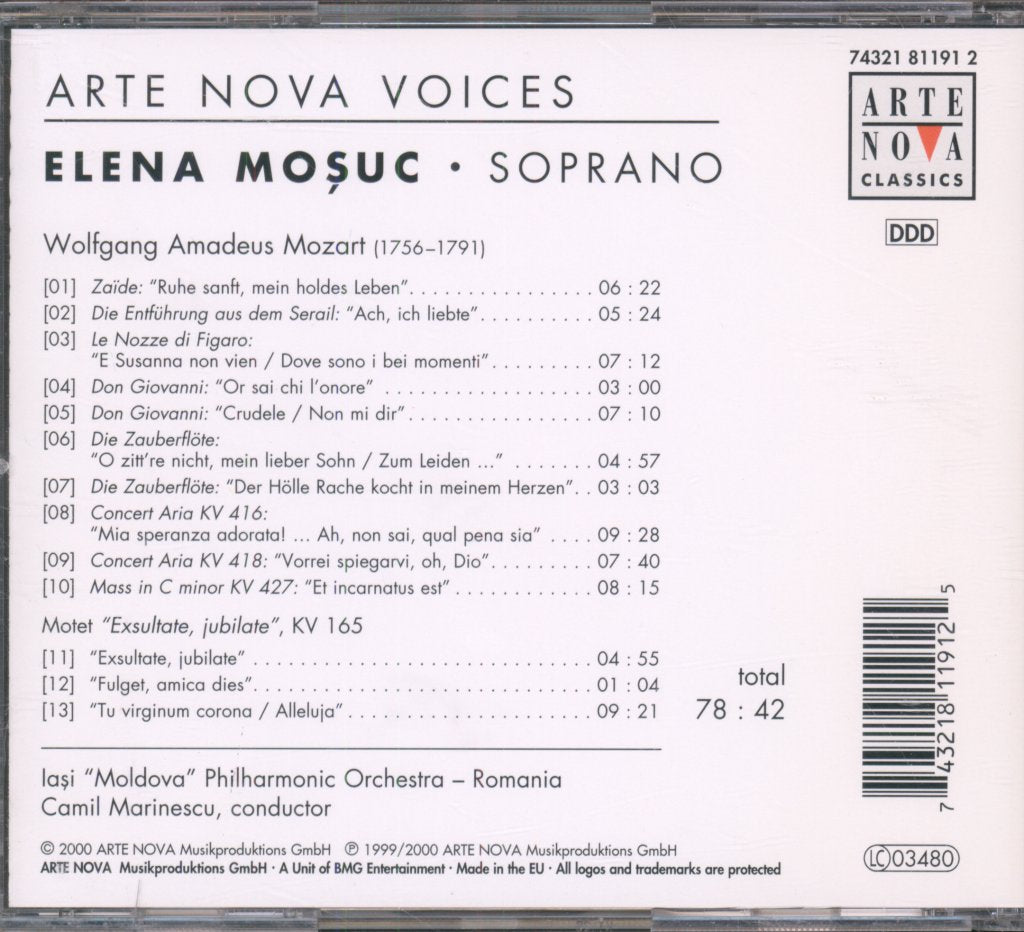 Elena Moșuc - Mozart Portrait - Cd