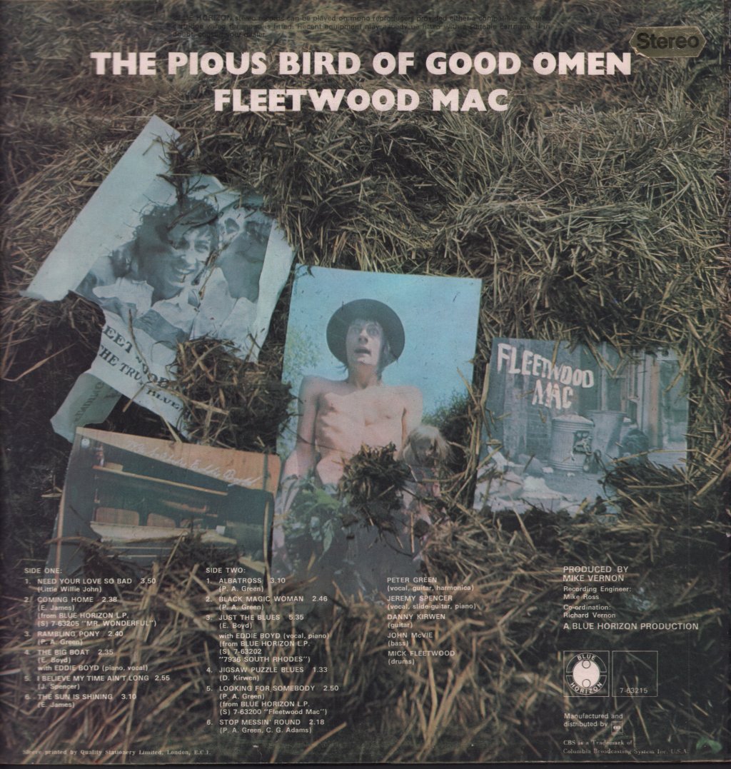Fleetwood Mac - Pious Bird Of Good Omen - Lp