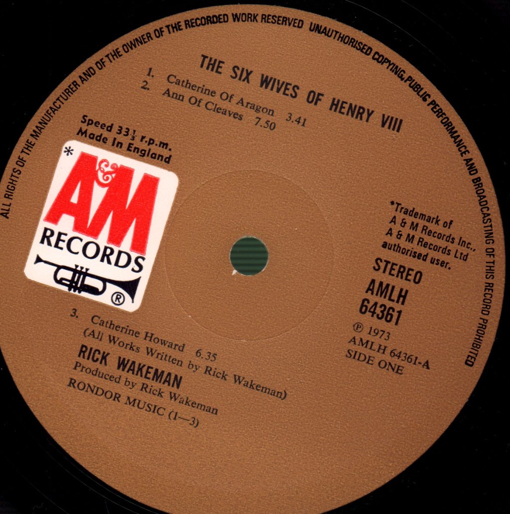 Rick Wakeman - Six Wives Of Henry Viii - Lp