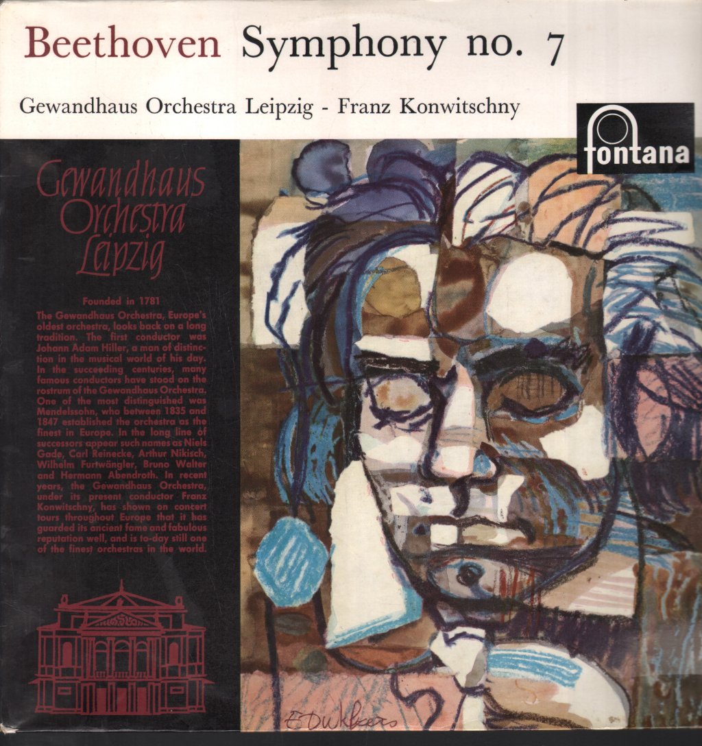 Franz Konwitschny / Leipzig Gewandhaus Orchestra - Beethoven - Symphony No 7 In A, Op.92 - Lp
