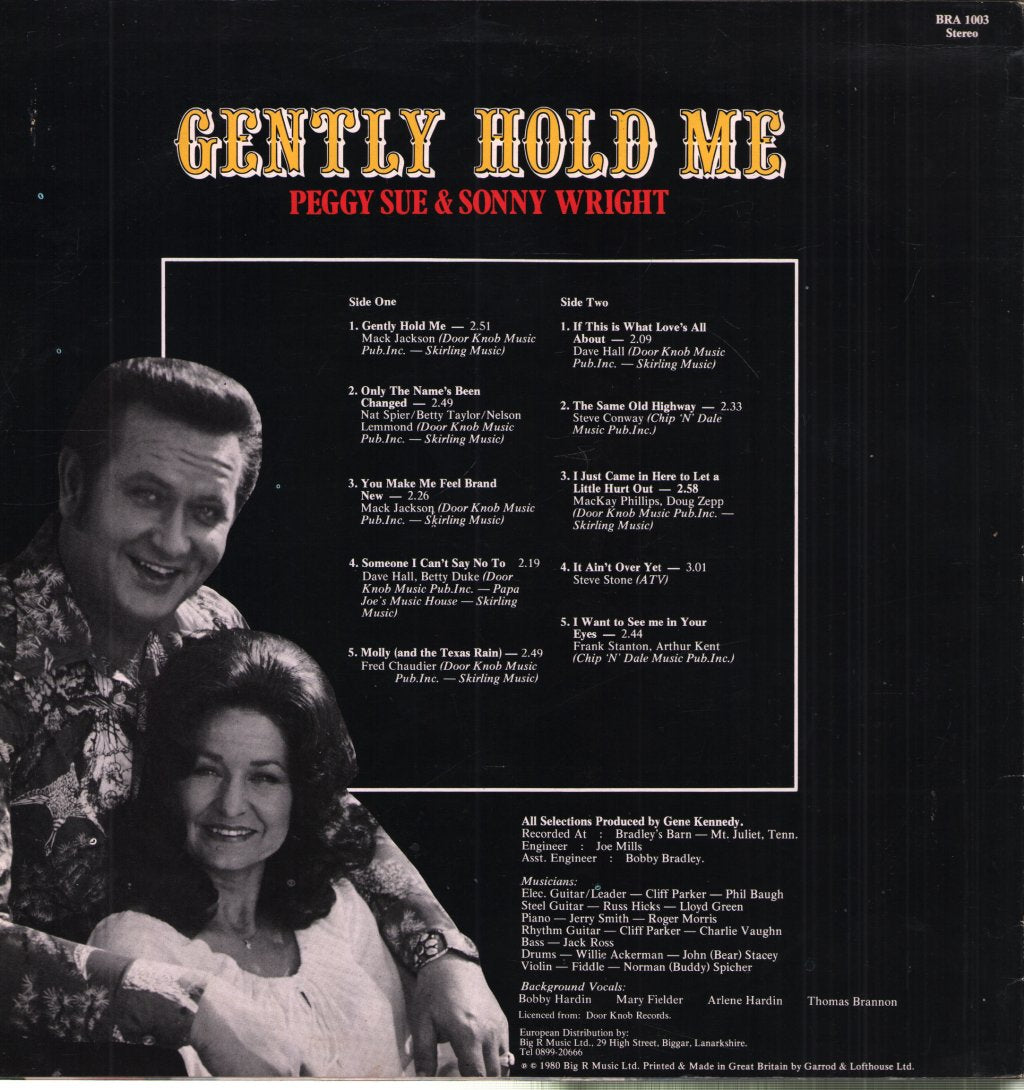 Peggy Sue And Sonny Wright - Gently Hold Me - Lp