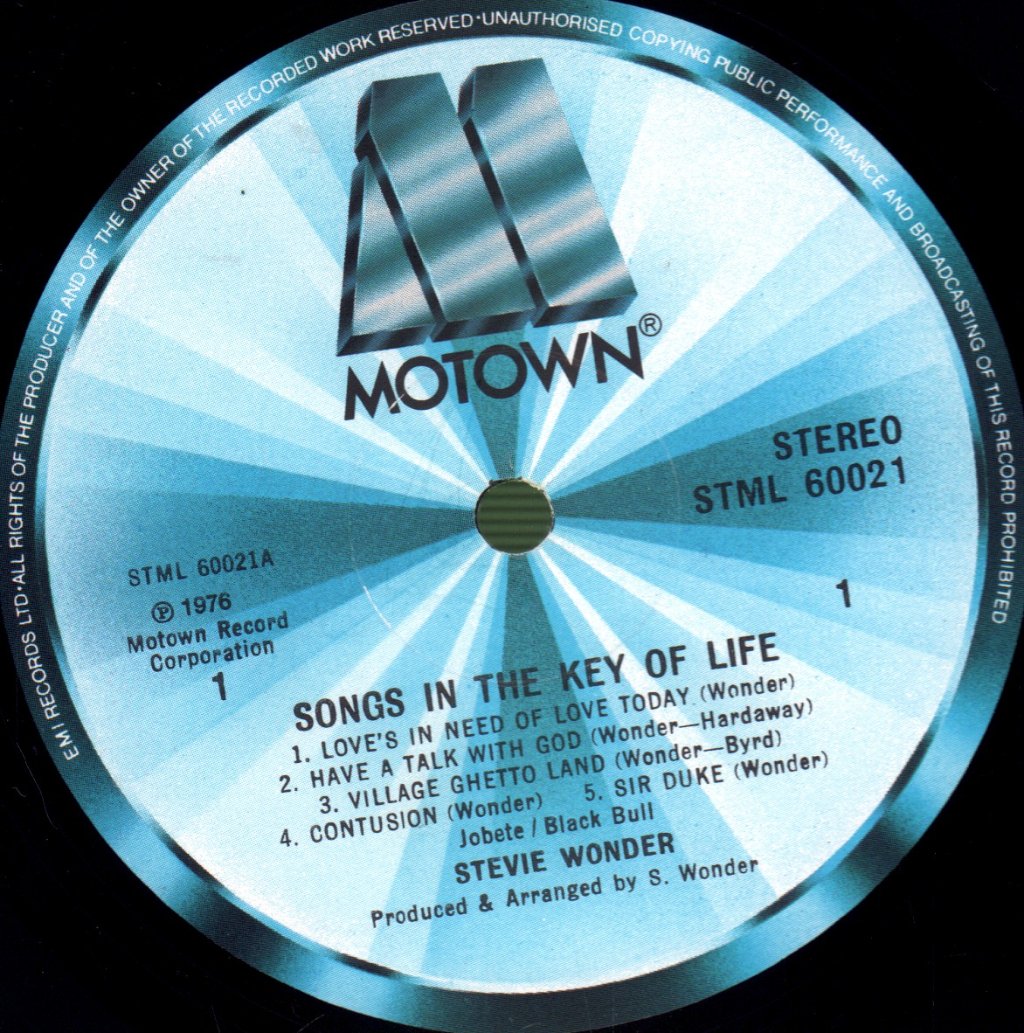 Stevie Wonder - Songs In The Key Of Life - Double Lp