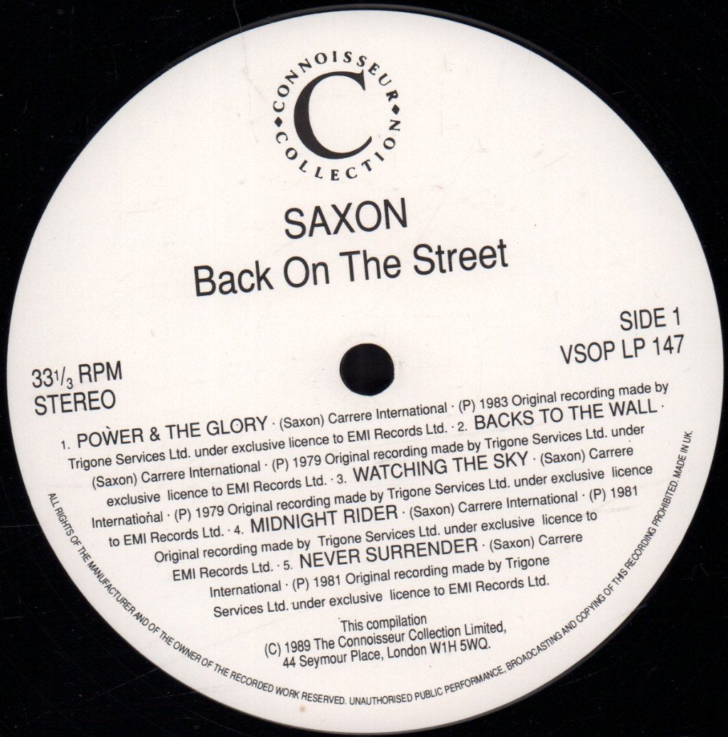 Saxon - Back On The Street - Double Lp
