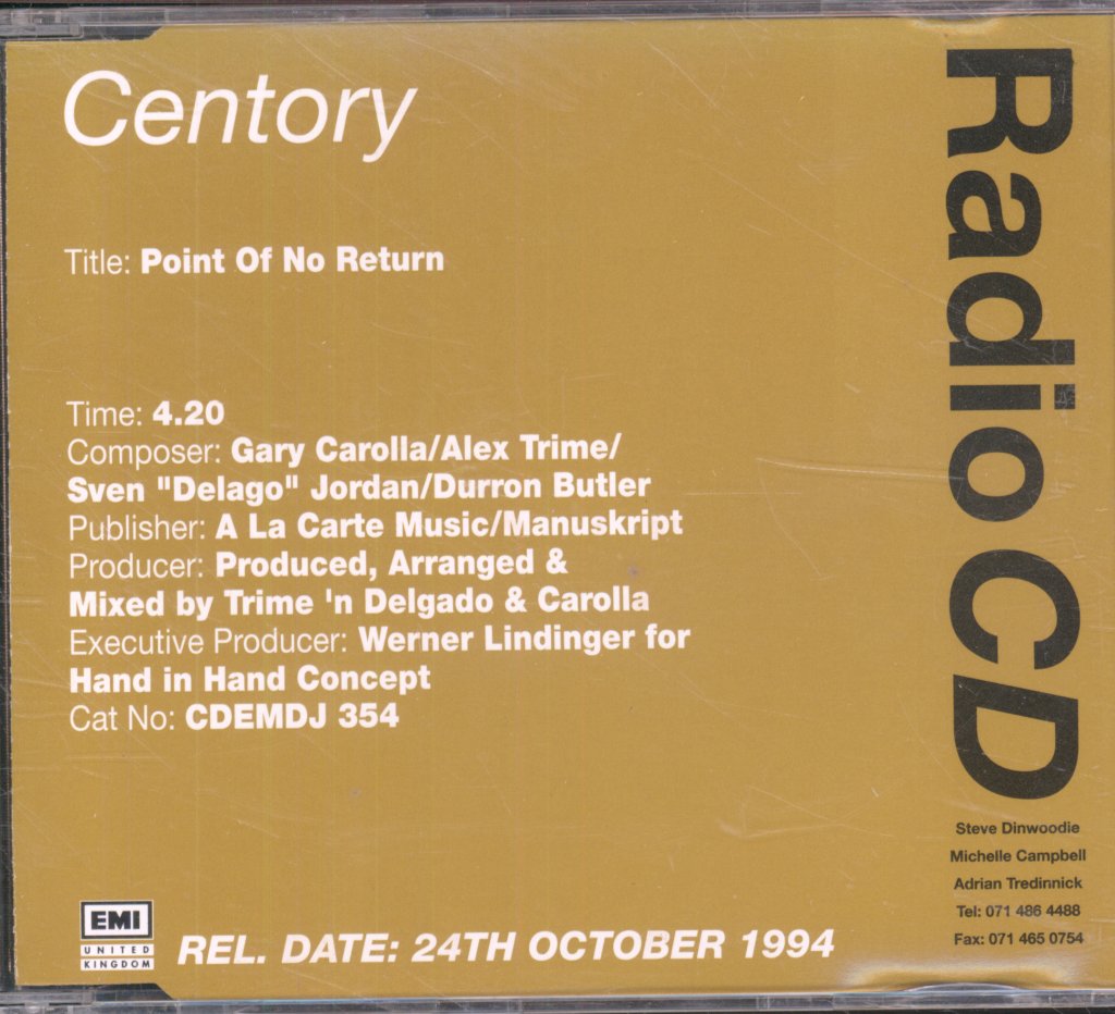 Centory - Point Of No Return - Cd