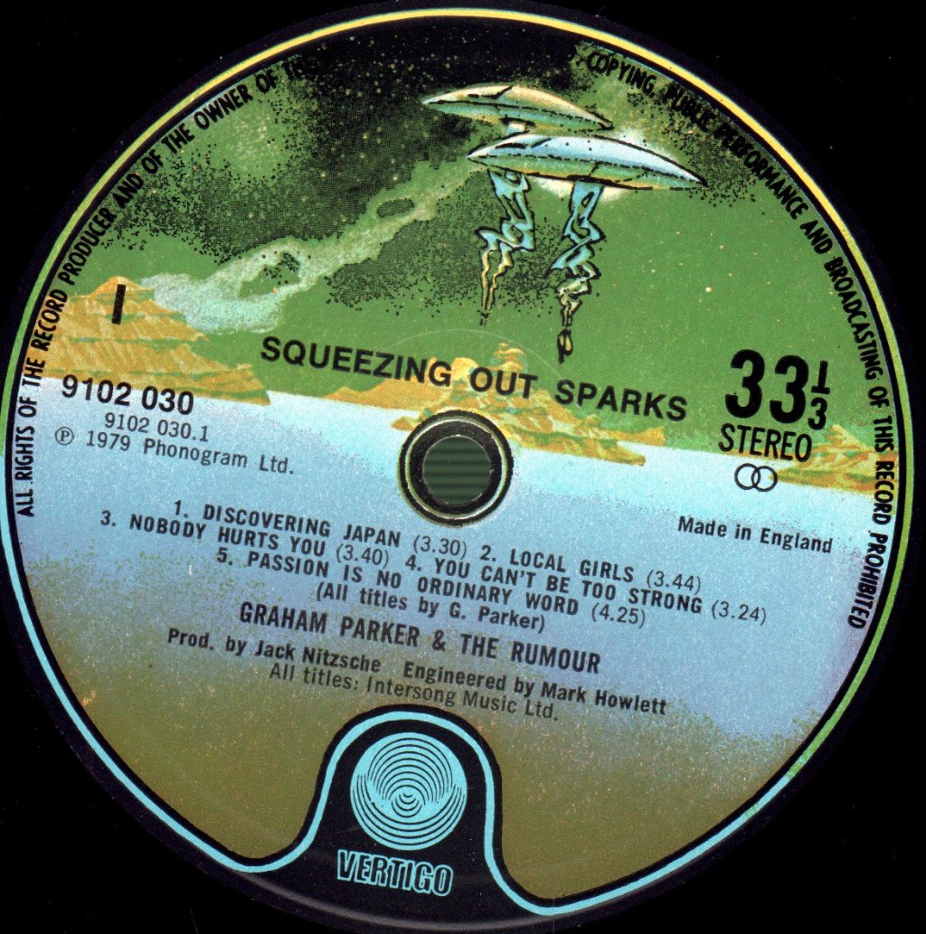 Graham Parker And The Rumour - Squeezing Out Sparks - Lp