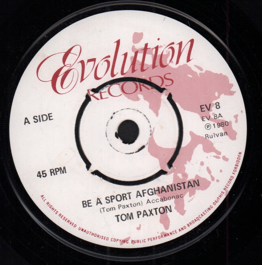 Tom Paxton - Be A Sport Afghanistan - 7 Inch