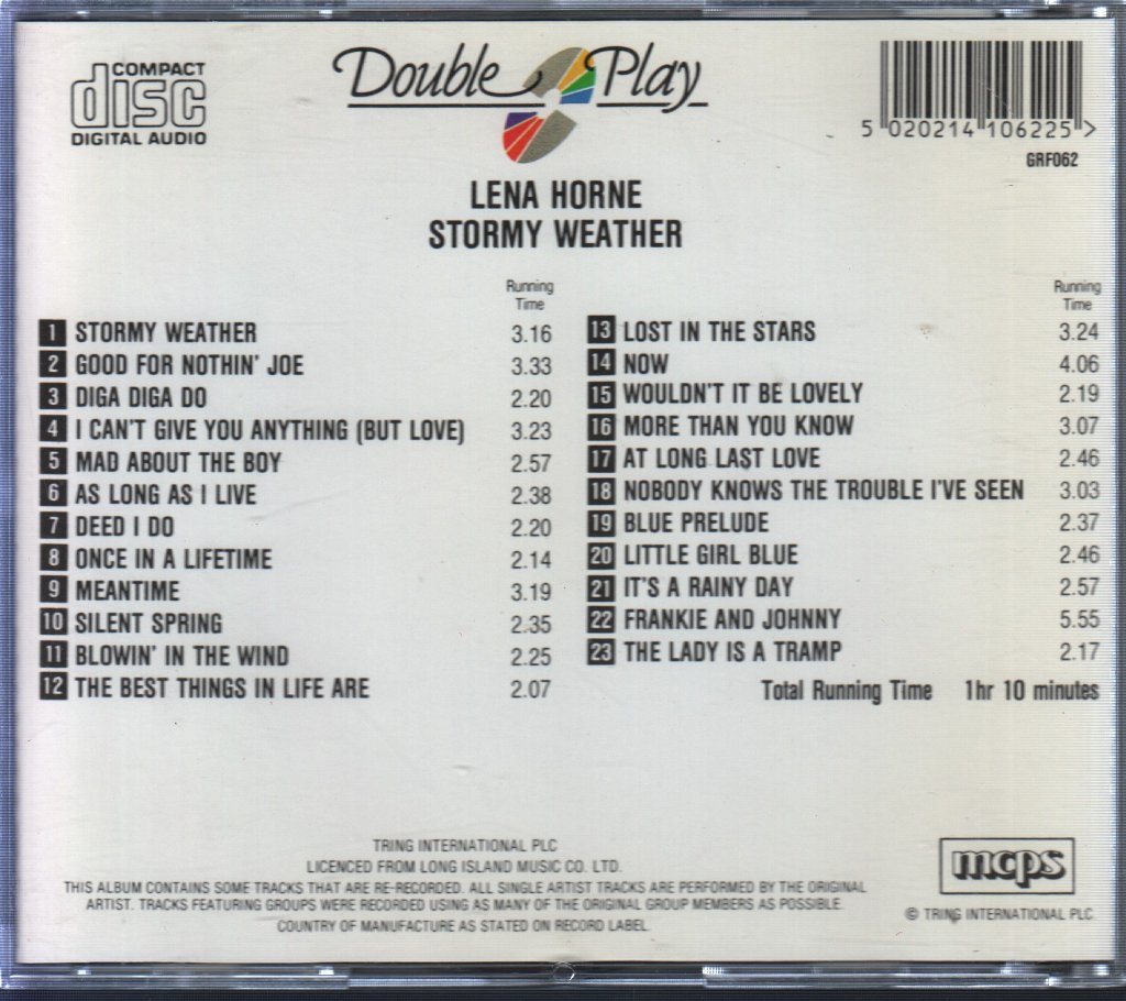 Lena Horne - Stormy Weather - Cd