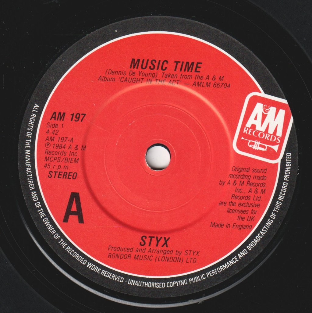 Styx - Music Time - 7 Inch