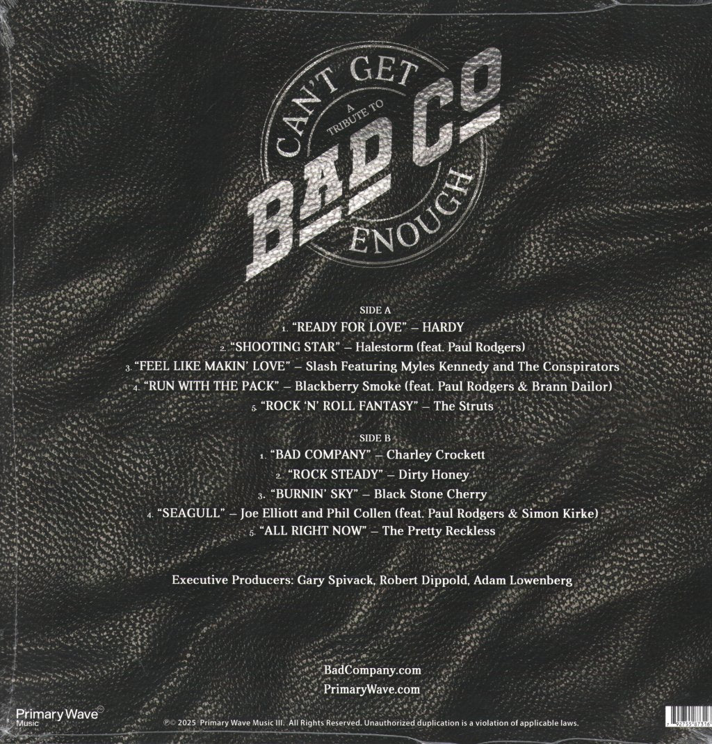 Various Artists - Can't Get Enough: A Tribute To Bad Company - Lp