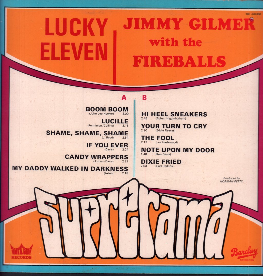 Jimmy Gilmer With The Fireballs - Lucky Eleven - Lp