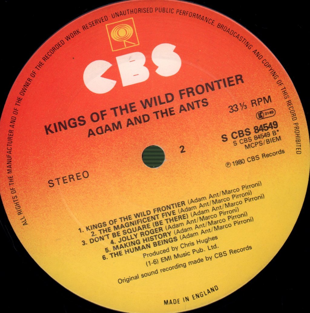 Adam And The Ants - Kings Of The Wild Frontier - Lp