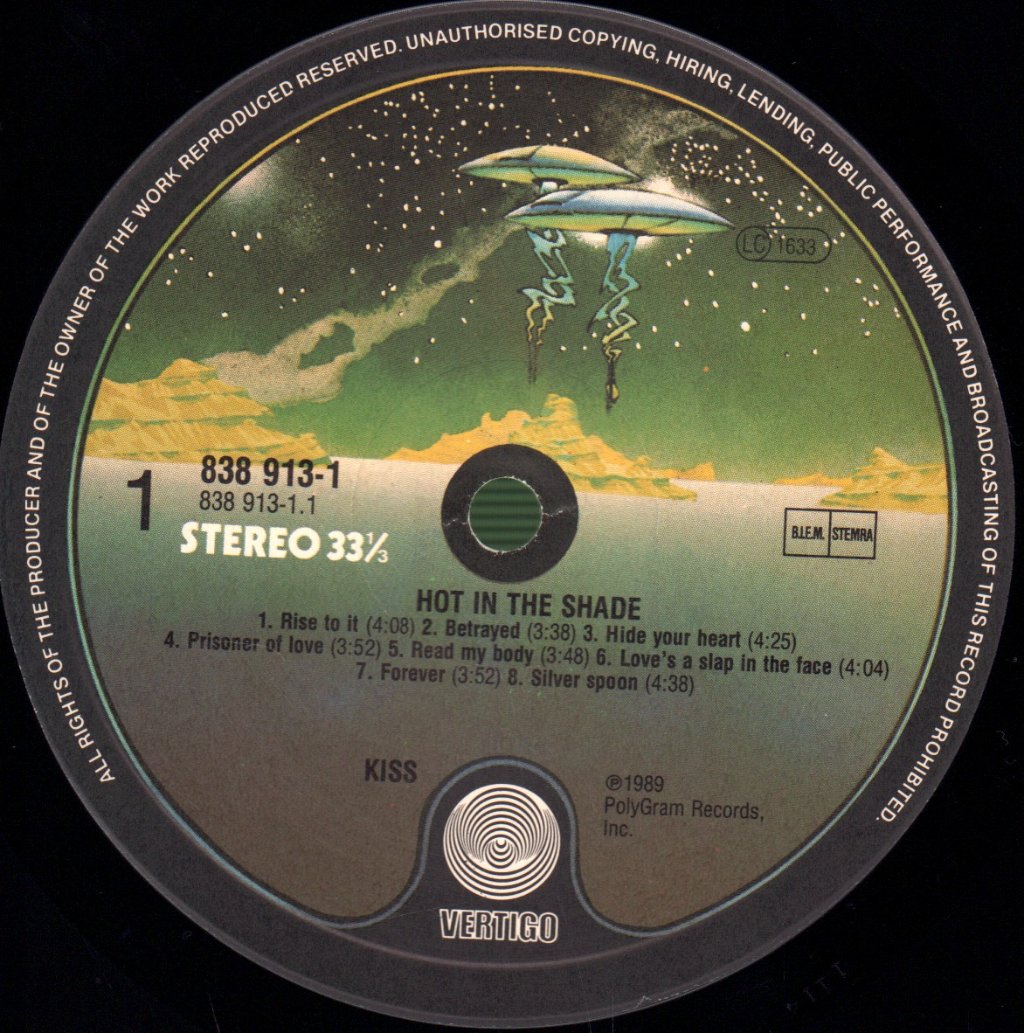 Kiss - Hot In The Shade - Lp