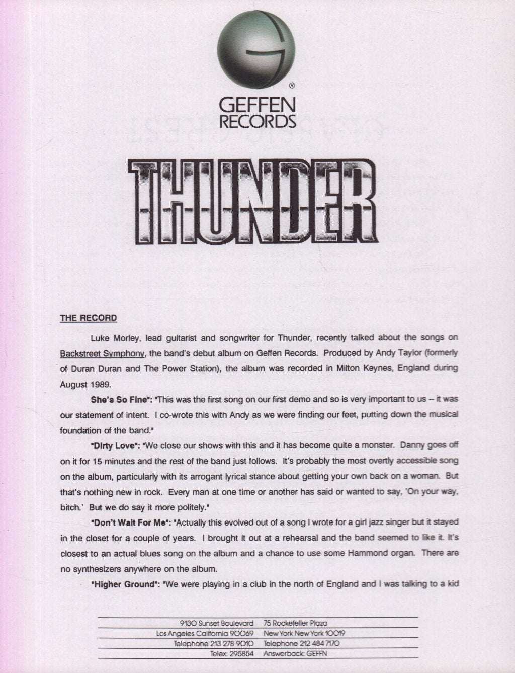 Thunder - Back Street Symphony - Cd