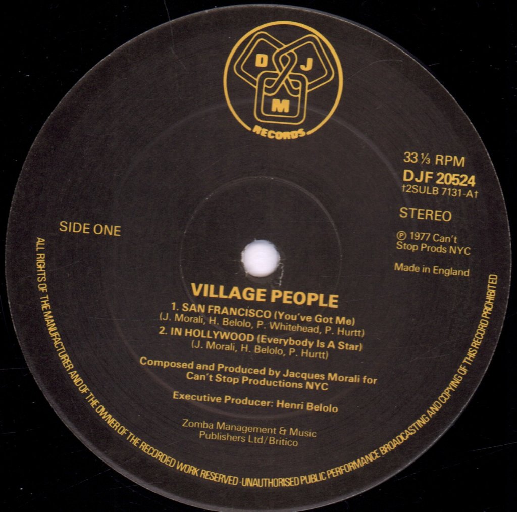Village People - San Francisco - 12 Inch