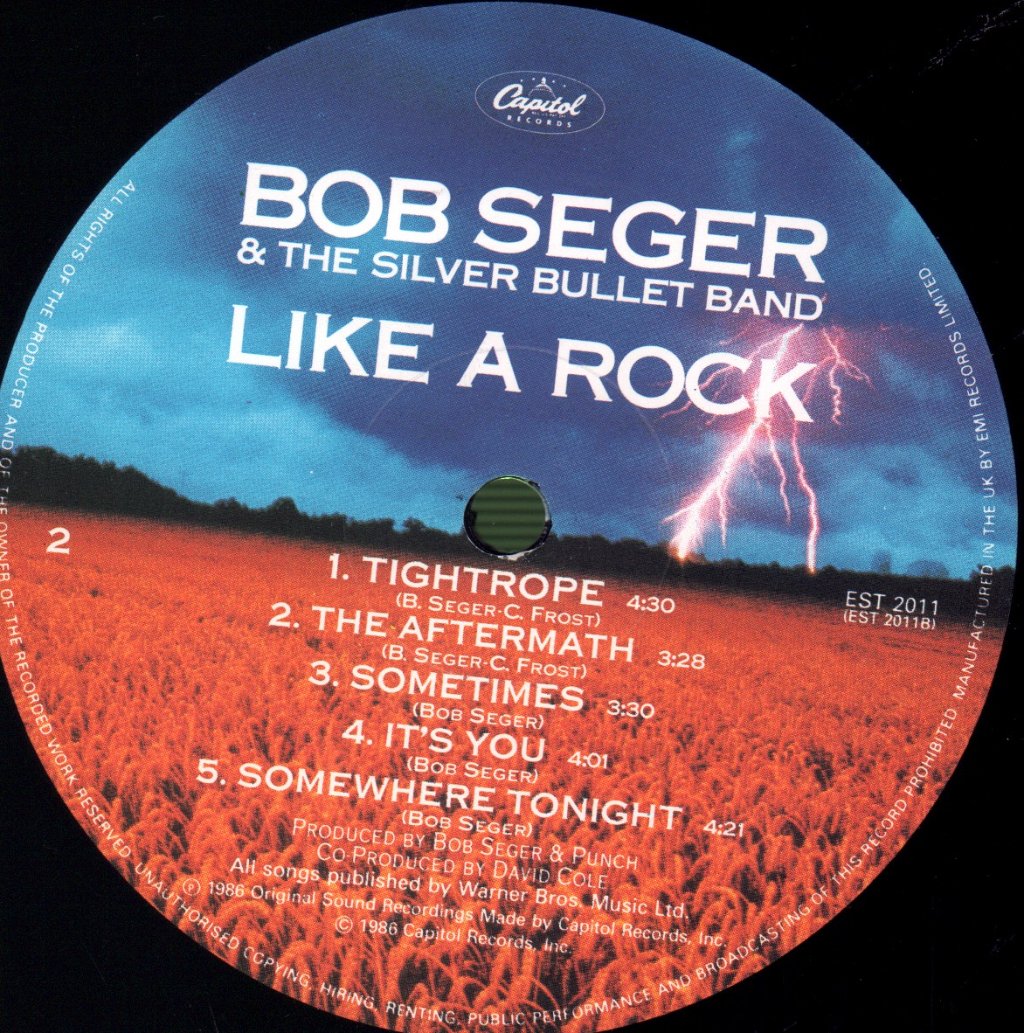 Bob Seger And The Silver Bullet Band - Like A Rock - Lp