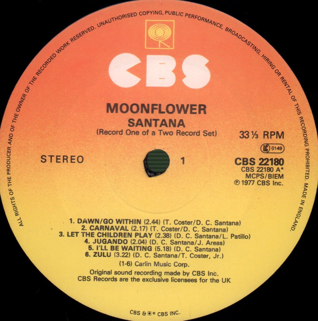 Santana - Moonflower - Double Lp