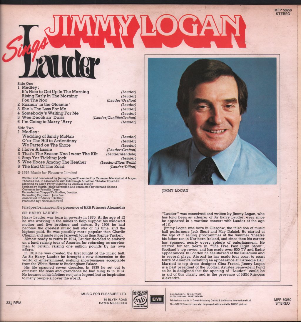 Jimmy Logan - Sings Lauder - Lp