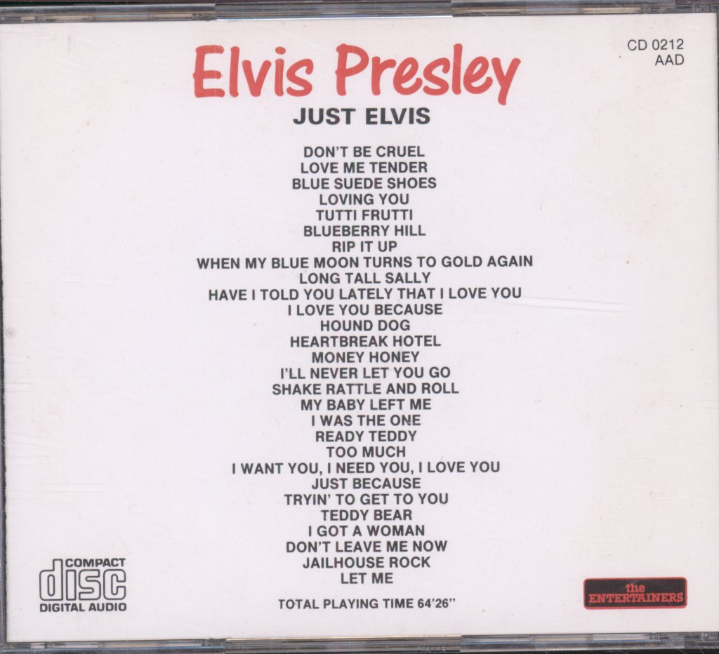 Elvis Presley - Just Elvis - Cd