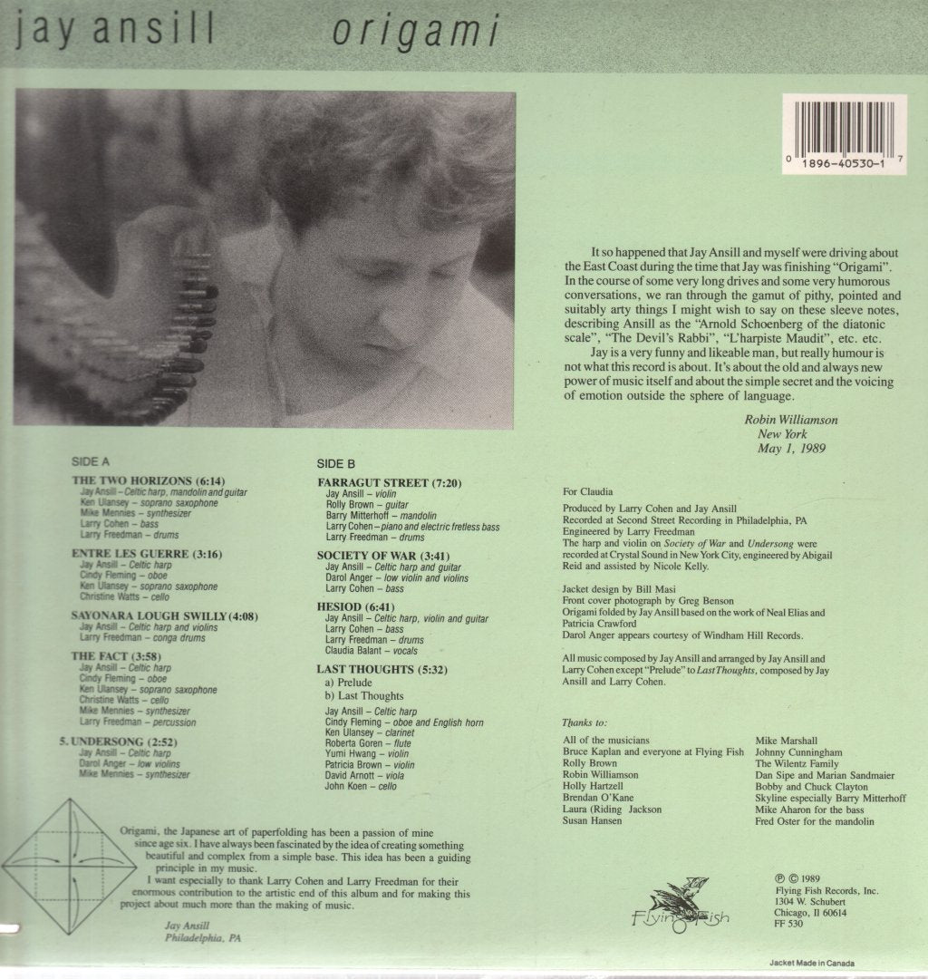 Jay Ansill - Origami - Lp