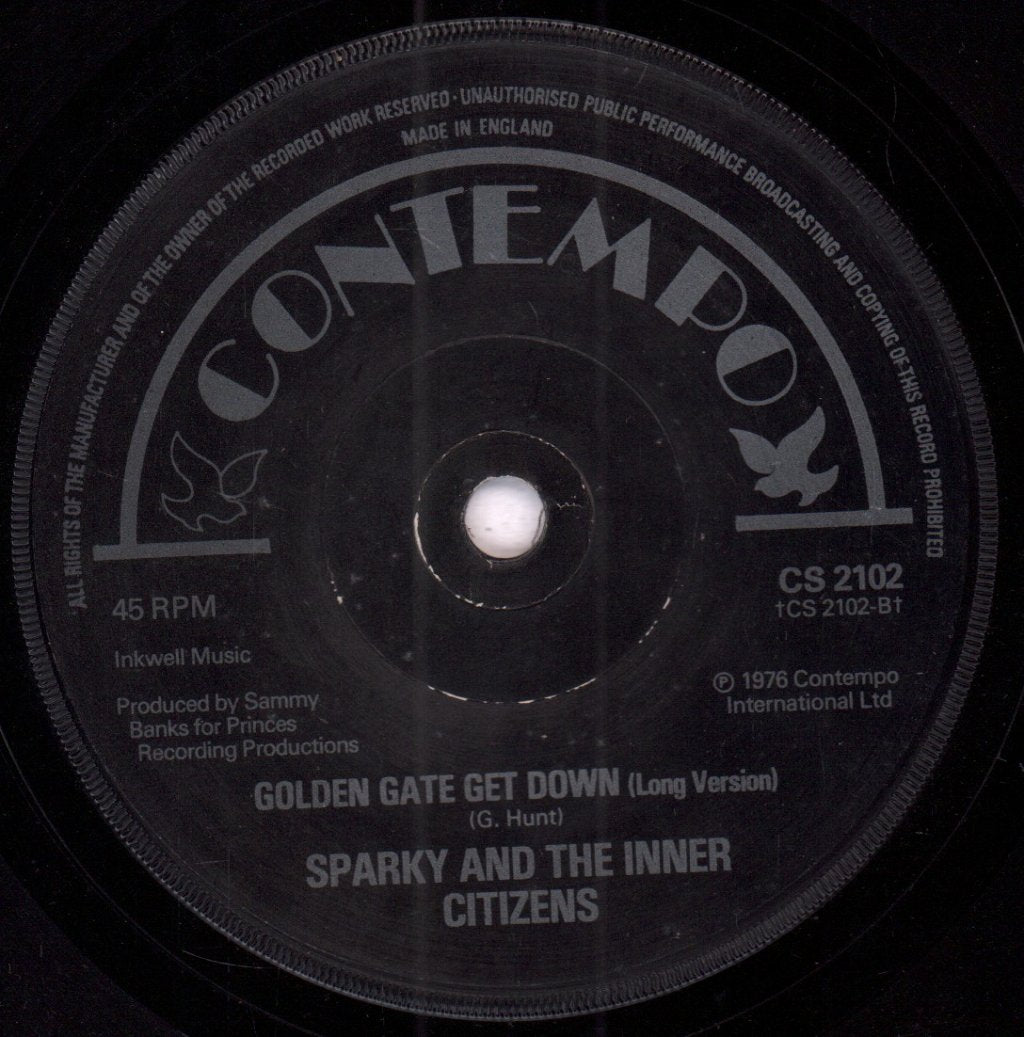 Sparky And The Inner Citizens - Golden Gate Get Down - 7 Inch