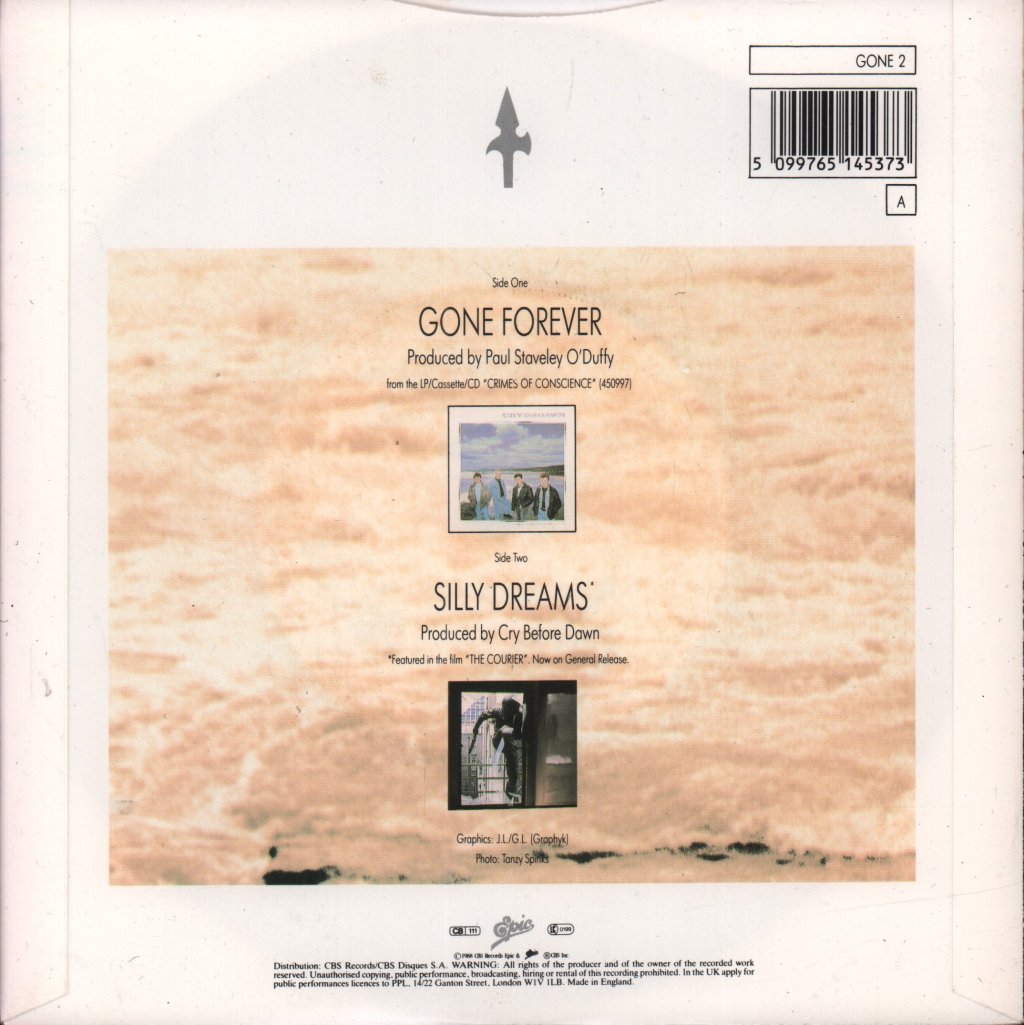Cry Before Dawn - Gone Forever - 7 Inch