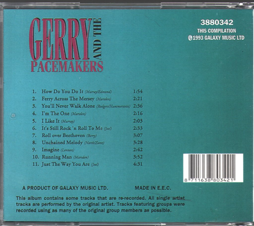 Gerry & The Pacemakers - Gerry And The Pacemakers Greatest Hits - Cd