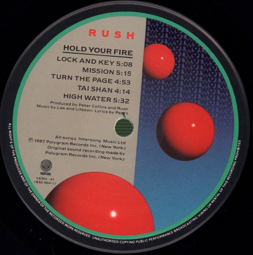 Rush - Hold Your Fire - Lp