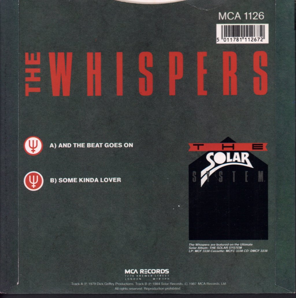 Whispers - And The Beat Goes On - 7 Inch
