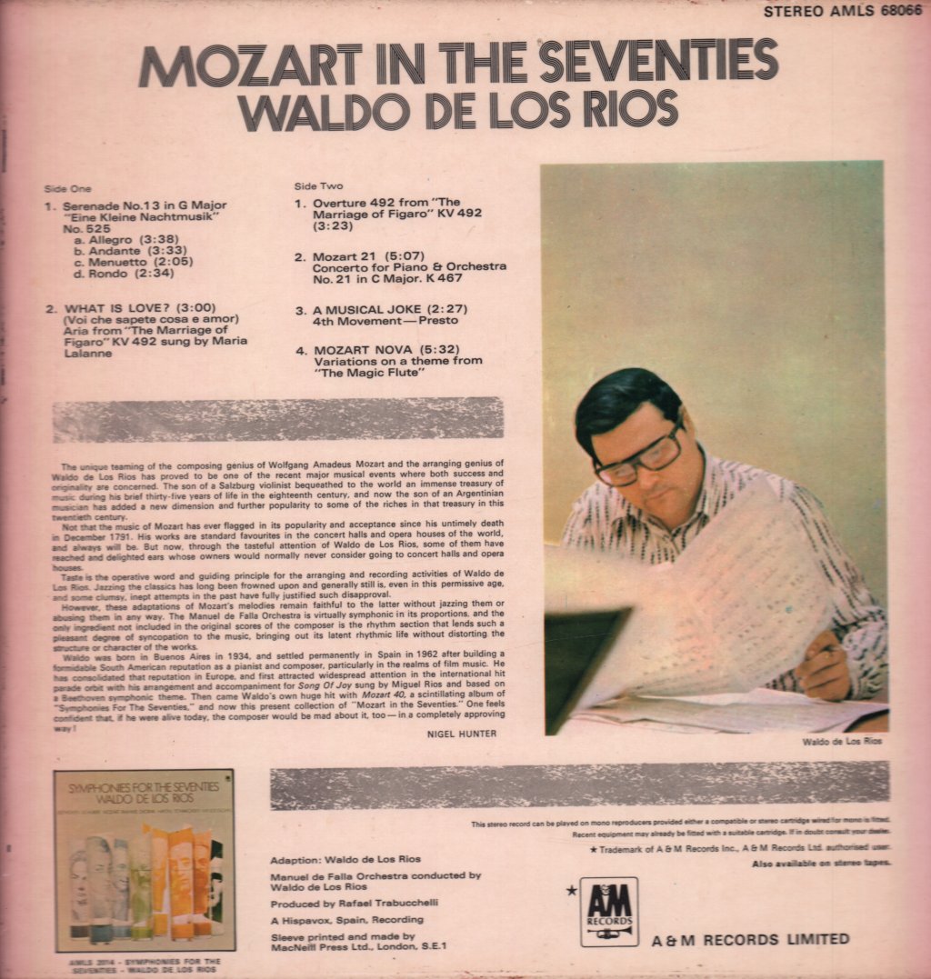 Waldo De Los Rios - Mozart In The Seventies - Lp