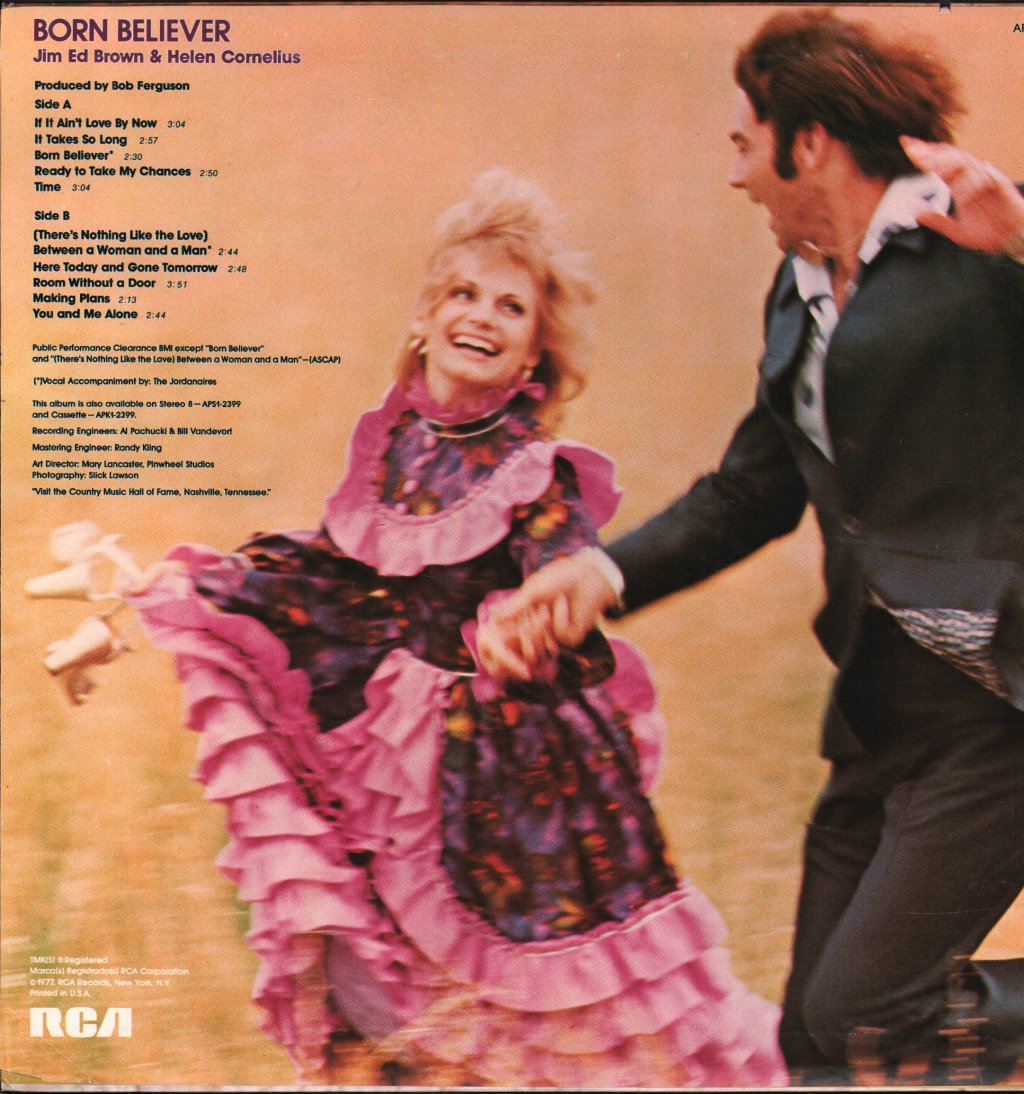 Jim Ed Brown And Helen Cornelius - Born Believer - Lp