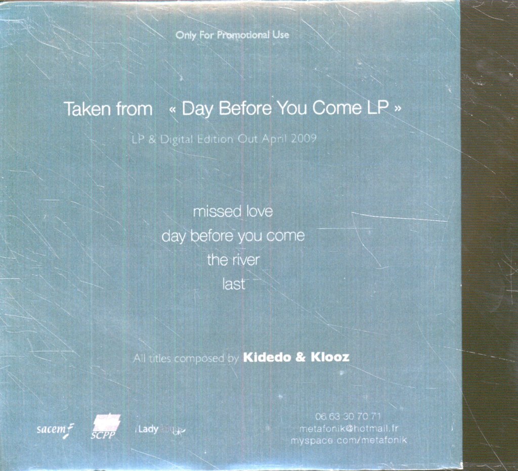Metafonik - Missed Love - Cdr