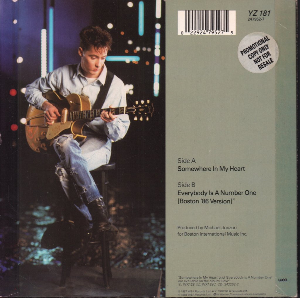 Aztec Camera - Somewhere In My Heart - 7 Inch