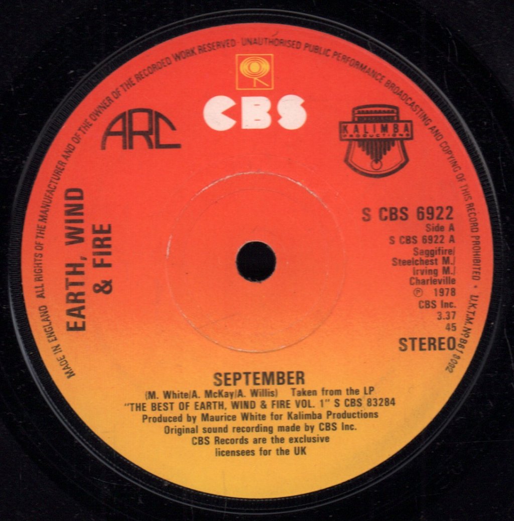 Earth, Wind & Fire - September - 7 Inch