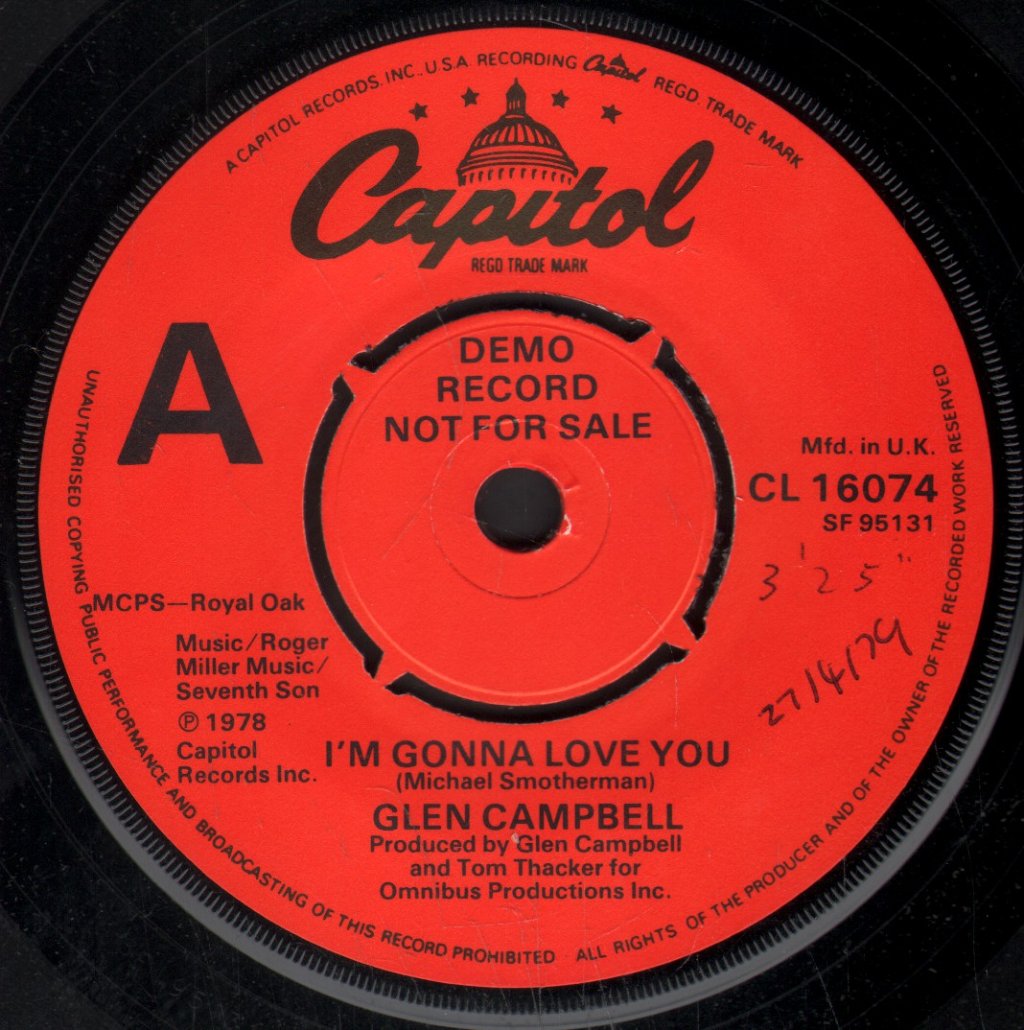 Glen Campbell - I'm Gonna Love You - 7 Inch