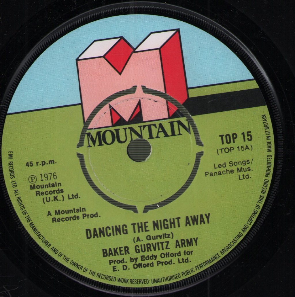 Baker Gurvitz Army - Dancing The Night Away - 7 Inch