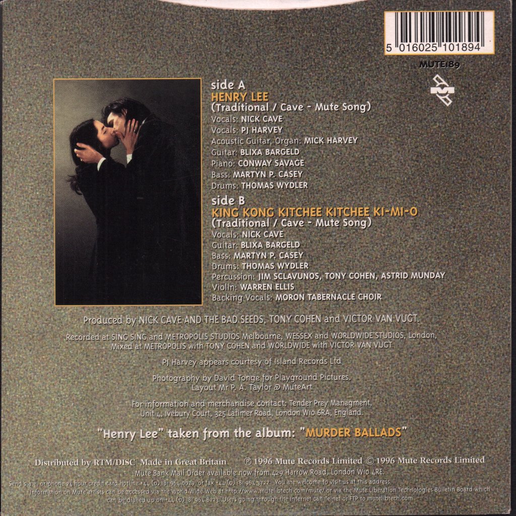 Nick Cave And P J Harvey - Henry Lee - 7 Inch
