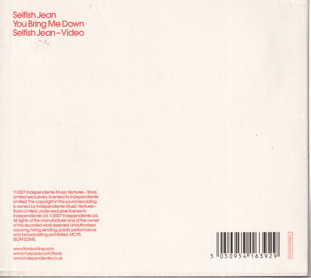 Travis - Selfish Jean - Cd