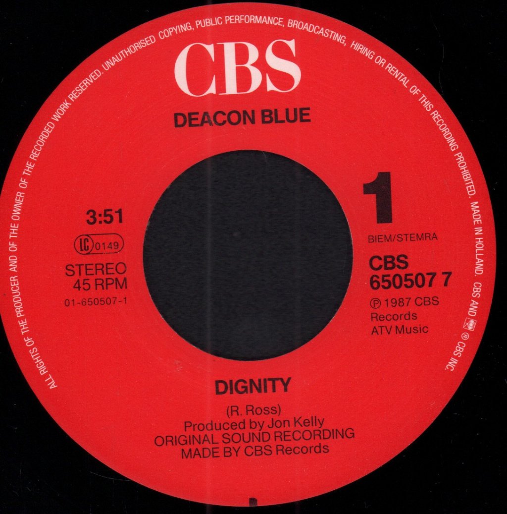 Deacon Blue - Dignity - 7 Inch