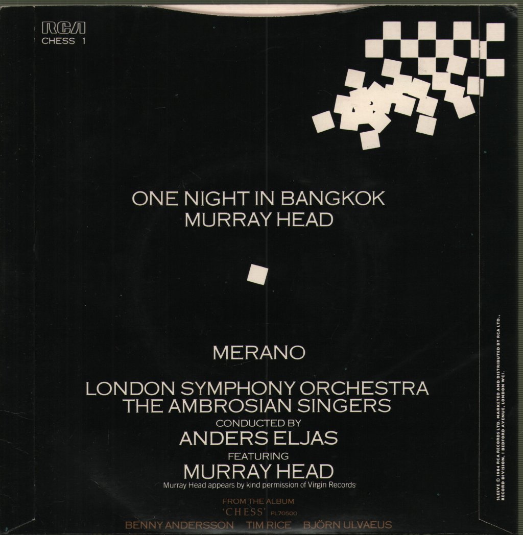 Murray Head - One Night In Bangkok - 7 Inch