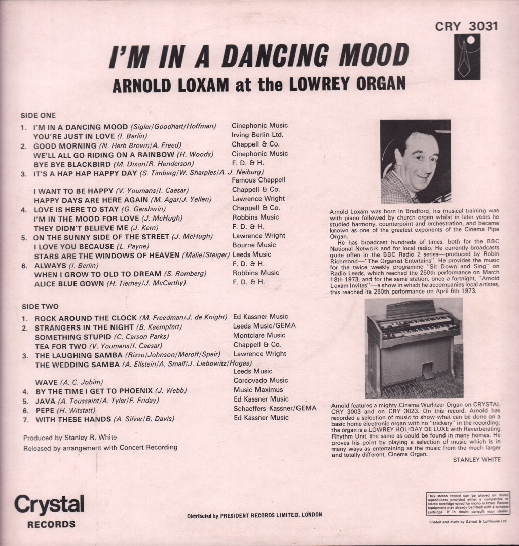Arnold Loxam - I'm In A Dancing Mood - Lp