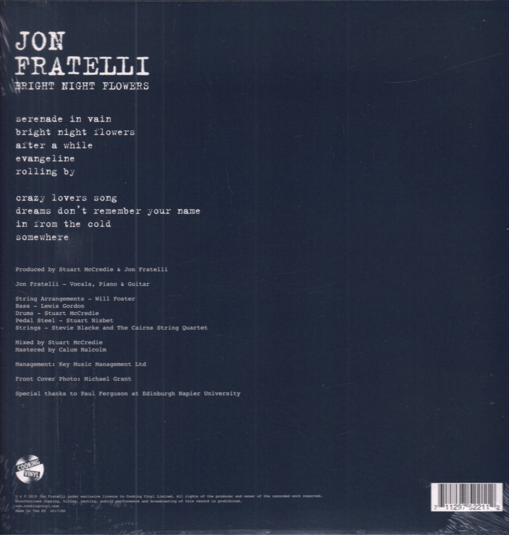 Jon Fratelli - Bright Night Flowers - Lp