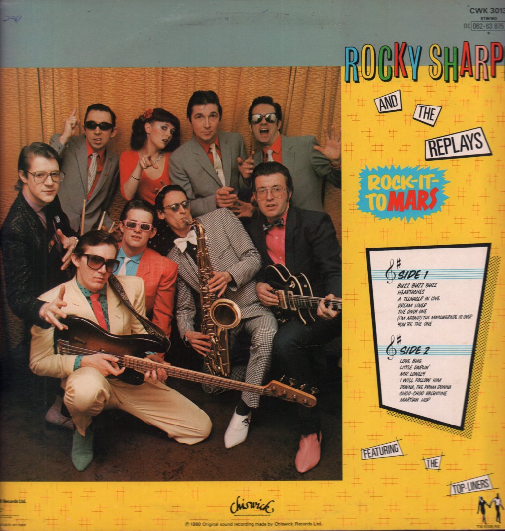Rocky Sharpe And The Replays - Rock-It-To Mars - Lp